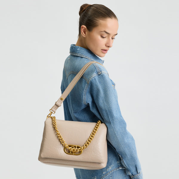 Liu Jo - LaPuffy Dark Sand Shoulder Bag - AA5147E0886 - DARK/SAND