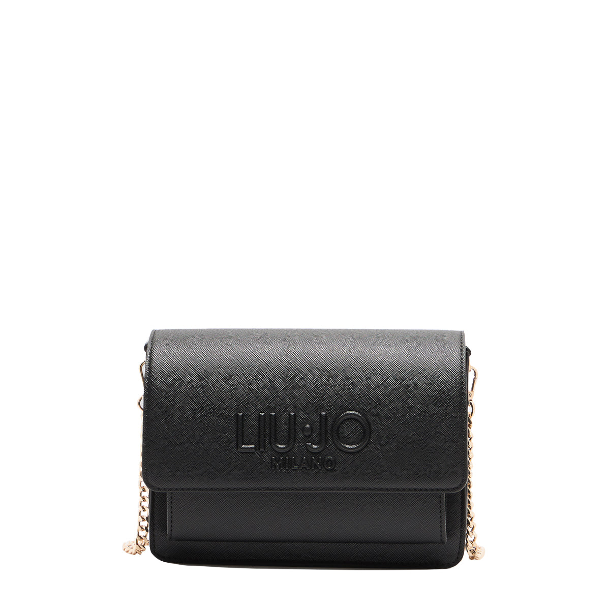 Liu Jo - Medium Black Crossbody Bag with chain - AA5152E0087 - BLACK