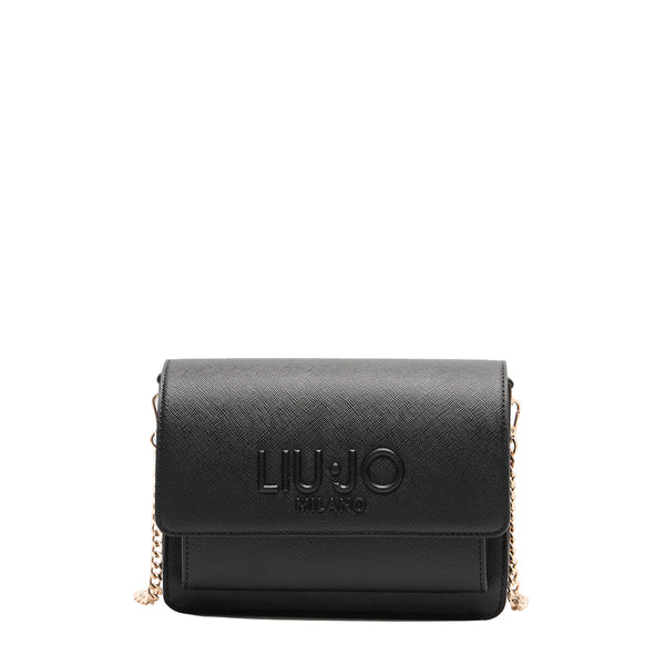 Liu Jo - Medium Black Crossbody Bag with chain - AA5152E0087 - BLACK