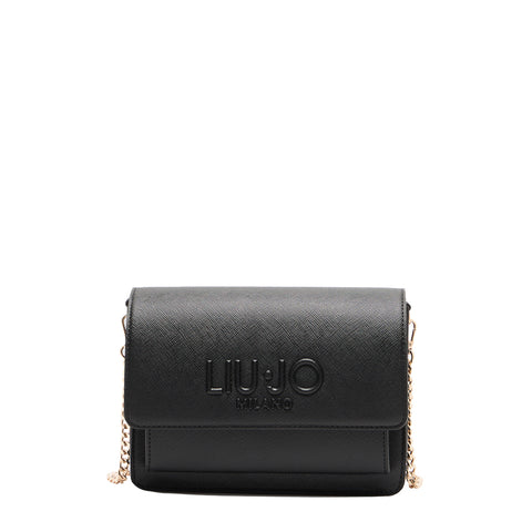 Liu Jo - Medium Black Crossbody Bag with chain - AA5152E0087 - BLACK
