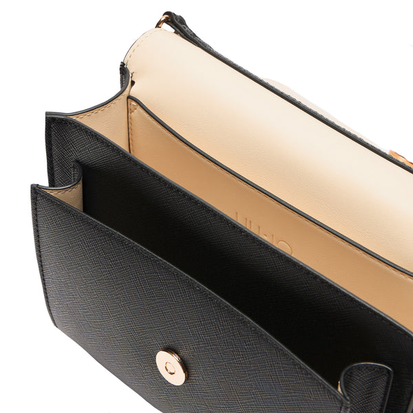 Liu Jo - Medium Black Crossbody Bag with chain - AA5152E0087 - BLACK