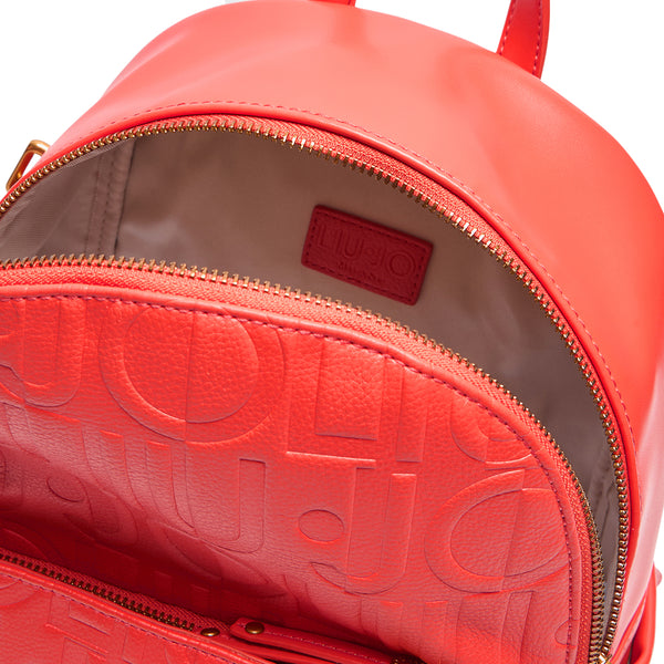 Liu Jo - Backpack with logo and chain Pumpkin - AA5196E0538 - PUMPKIN