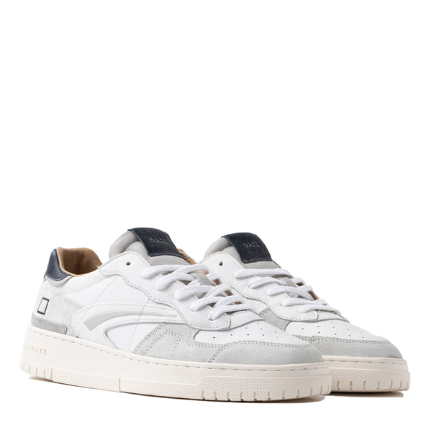 D.A.T.E. - Sneakers Torneo Pure Vintage White Blue - M431-TP-VC - WHITE-BLUE