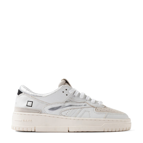 D.A.T.E. - Torneo Shiny White Silver Sneakers - W431-TO-SH - WHITE-SILVER