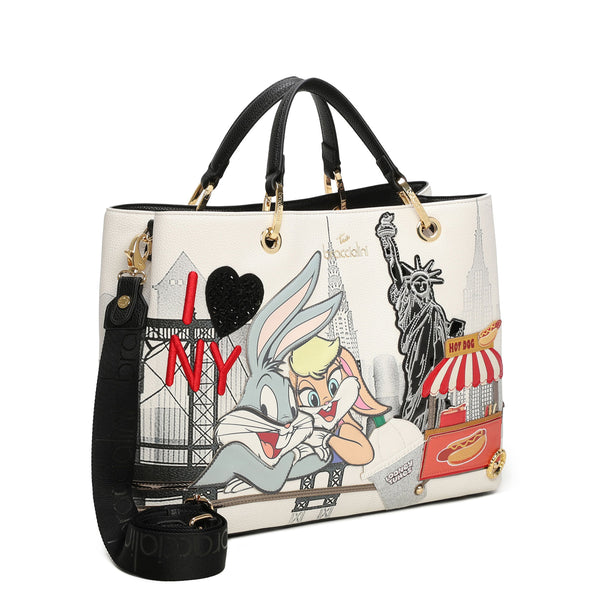 Braccialini - Borsa a mano Grande Cartoline Bugs Bunny - LT201 YY - UNICO