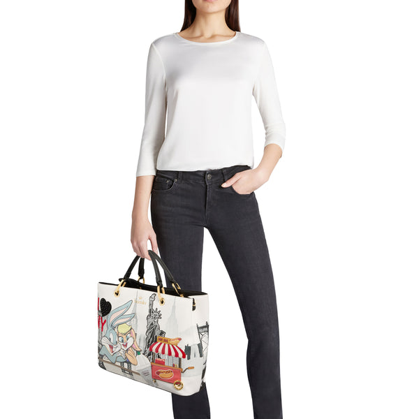 Braccialini - Borsa a mano Grande Cartoline Bugs Bunny - LT201 YY - UNICO