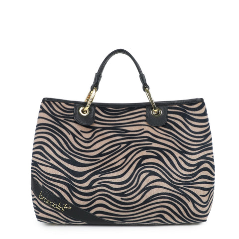 Braccialini - Borsa a mano Beth Animalier Grande Zebra - B18570 YY - ZEBRA