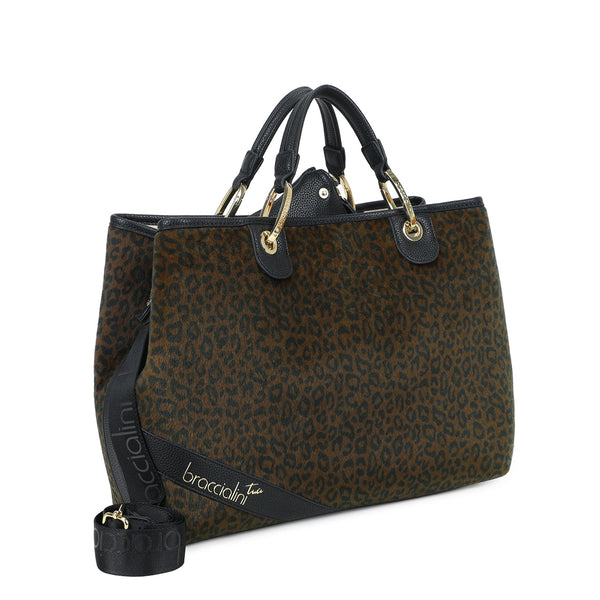 Braccialini - Borsa a mano Beth Animalier Grande Leopard - B18570 YY - LEOPARD