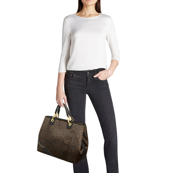 Braccialini - Borsa a mano Beth Animalier Grande Leopard - B18570 YY - LEOPARD