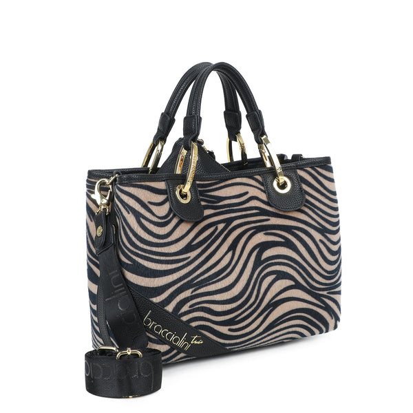 Braccialini - Borsa a mano Beth Animalier Media Zebra - B18571 YY - ZEBRA