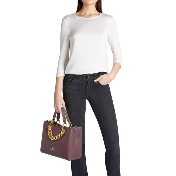 Braccialini - Borsa a mano Beth Jewels Media Bordeaux - B18531 YY - BORDEAUX