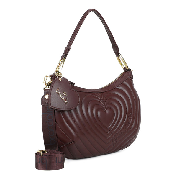 Braccialini - Borsa a spalla Beth Matelass�� Bordeaux - B18552 YY - BORDEAUX