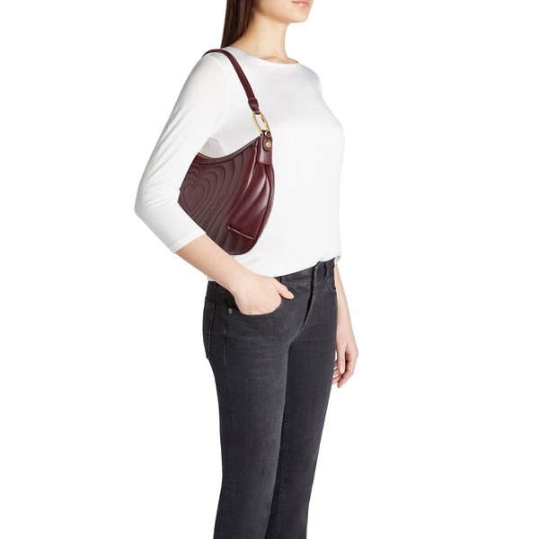 Braccialini - Borsa a spalla Beth Matelass�� Bordeaux - B18552 YY - BORDEAUX