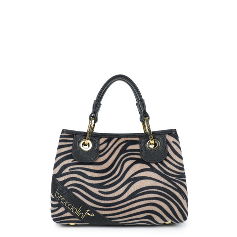 Braccialini - Borsa a mano Beth Animalier Piccola Zebra - B18573 YY - ZEBRA