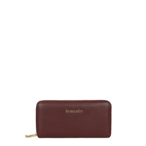 Braccialini - Portafoglio Basic Zip Around Bordeaux - B18700_126 BA - BORDEAUX