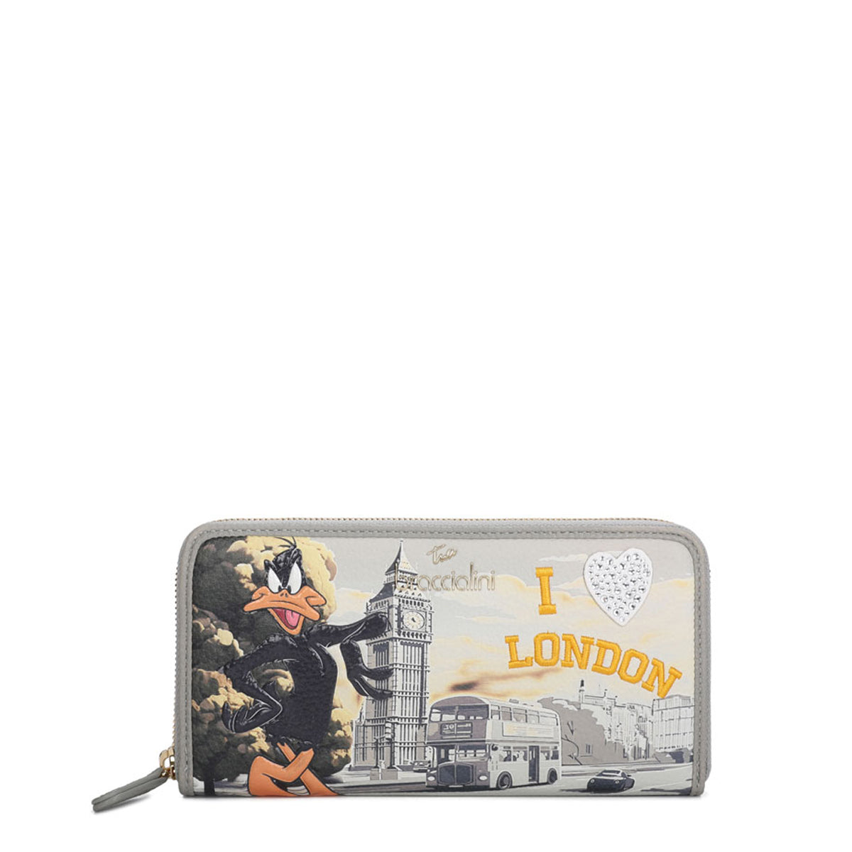 Braccialini - Portafoglio Cartoline Zip Around Duffy Duck - LT213_126 LT - UNICO