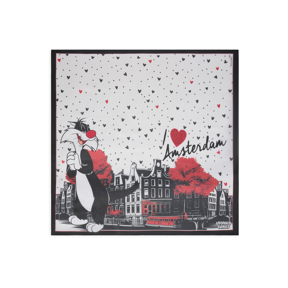Braccialini - Foulard Quadrato Gatto Silvestro - LTFR15 XX - UNICO