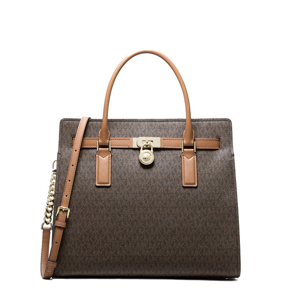 Michael Kors - Borsa a mano Hamilton Moderne Large Brown Acorn - 30F5GNXS3B - BRN/ACORN