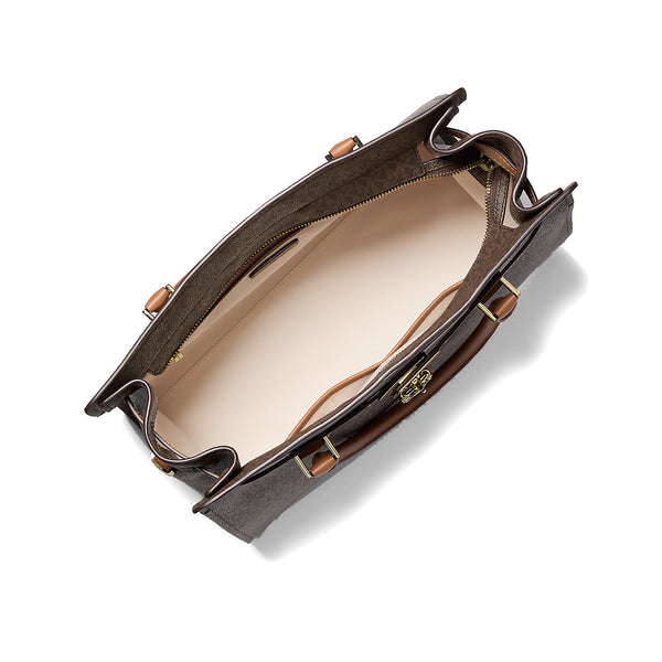 Michael Kors - Borsa a mano Hamilton Moderne Large Brown Acorn - 30F5GNXS3B - BRN/ACORN