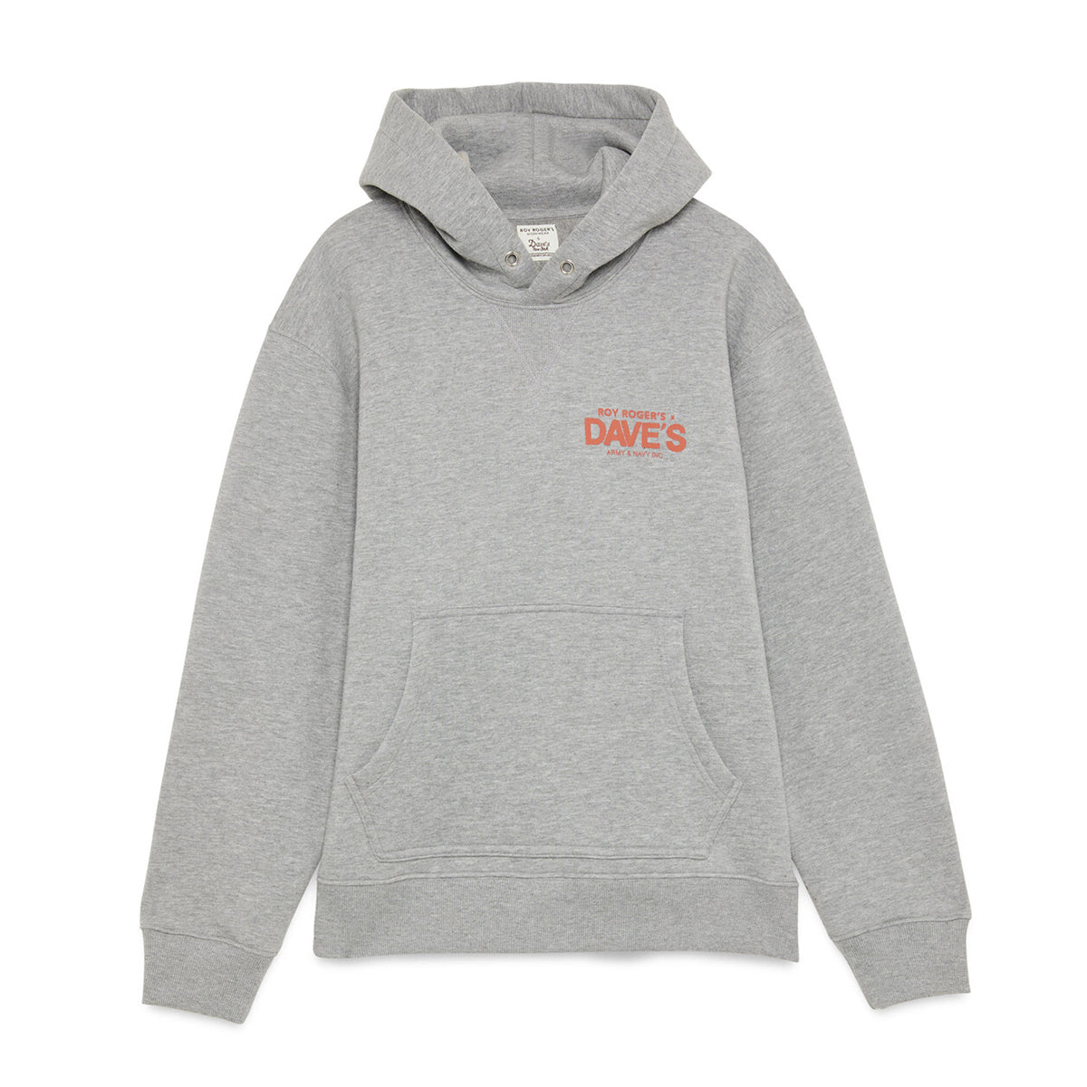 Roy Roger' - Felpa con cappuccio x Dave' Vintage Store Grey Melange - RDV009CP56XXXX - GREY/MEL.