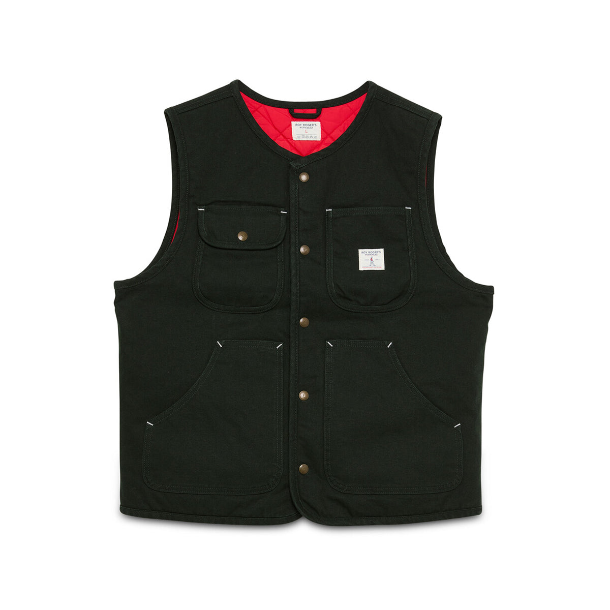 Roy Roger' - Gilet in canvas Dark Green - RRW004CN070111 - DARK/GREEN