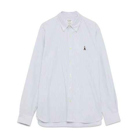 Roy Roger' - Camicia John Oxford Stripe White Blue - RRW008CG350124 - WHITE/BLUE
