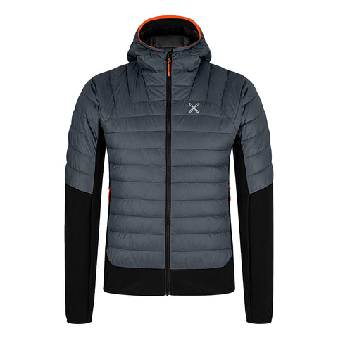 Montura - Piumino Peak Hybrid Hooded Piombo Orange - MJAK71X TS765 - PIOMBO/ORANGE
