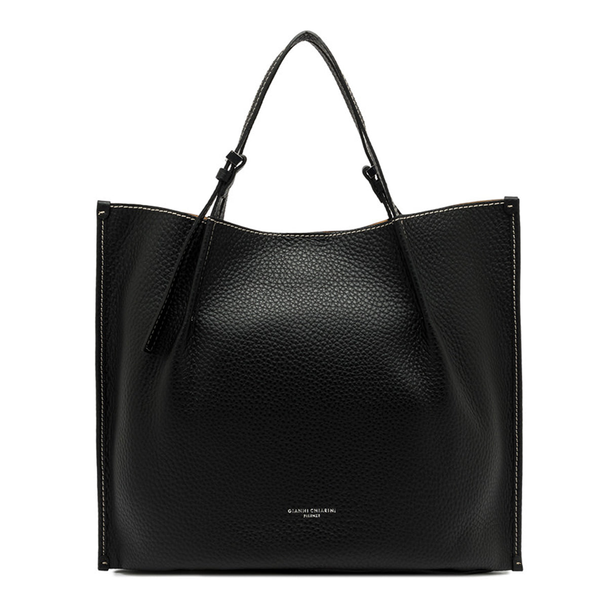 Gianni Chiarini - Dory Nero Nature Shoulder Bag - BS 11637 RNGDBL - NERO-NATURE