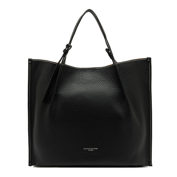 Gianni Chiarini - Dory Nero Nature Shoulder Bag - BS 11637 RNGDBL - NERO-NATURE