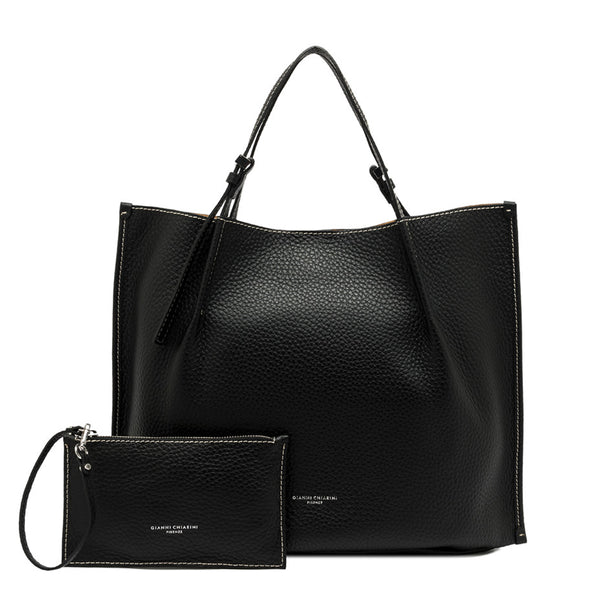 Gianni Chiarini - Dory Nero Nature Shoulder Bag - BS 11637 RNGDBL - NERO-NATURE