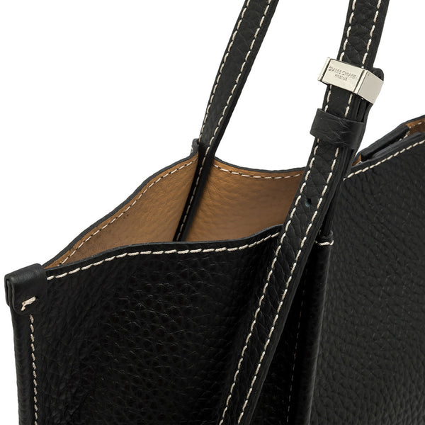 Gianni Chiarini - Dory Nero Nature Shoulder Bag - BS 11637 RNGDBL - NERO-NATURE