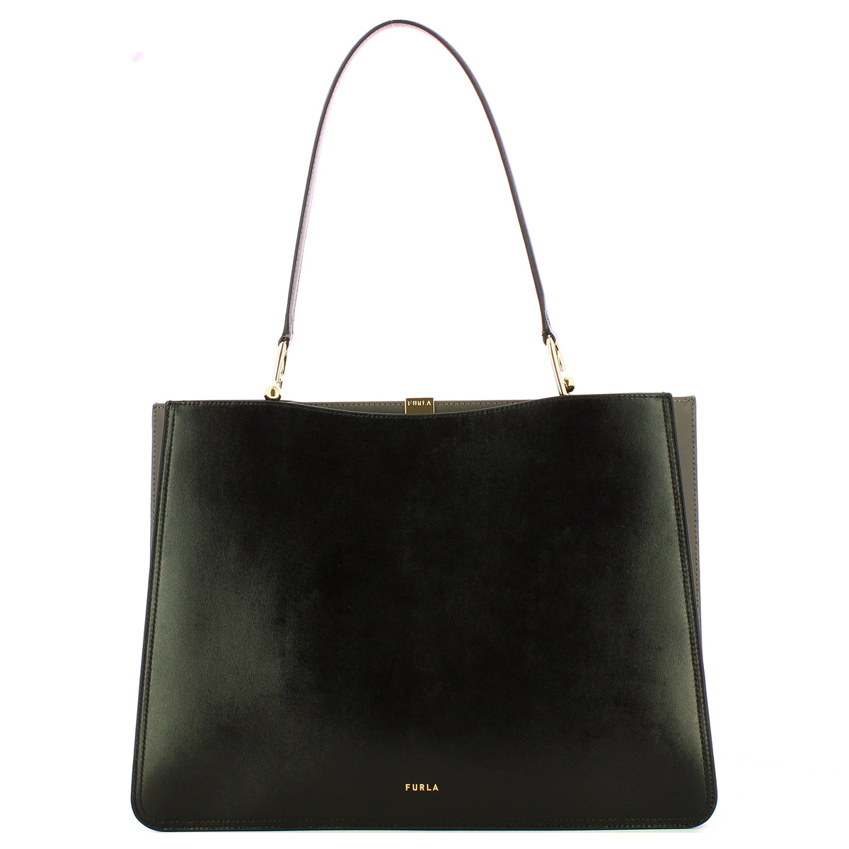 Furla - Borsa a spalla Agata L Nero Urban Gray - WB01803BX4253 - NERO+URBAN/GRAY
