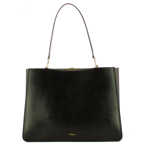 Furla - Borsa a spalla Agata L Nero Urban Gray - WB01803BX4253 - NERO+URBAN/GRAY
