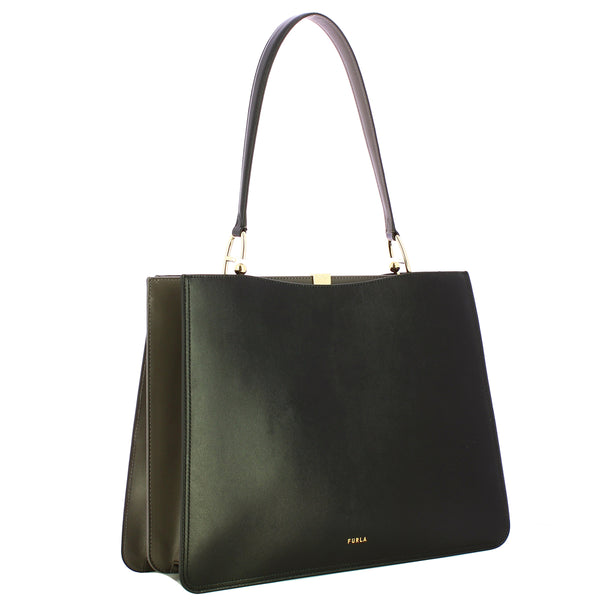 Furla - Borsa a spalla Agata L Nero Urban Gray - WB01803BX4253 - NERO+URBAN/GRAY