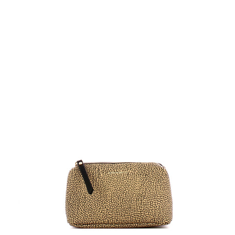 Borbonese - Bustina Small OP Naturale Nero - 220056C03 - OP/NATURALE/NERO