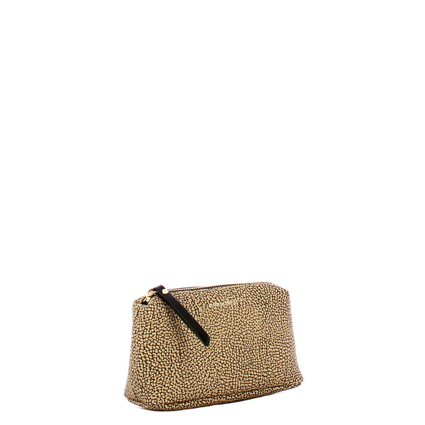 Borbonese - Bustina Small OP Naturale Nero - 220056C03 - OP/NATURALE/NERO