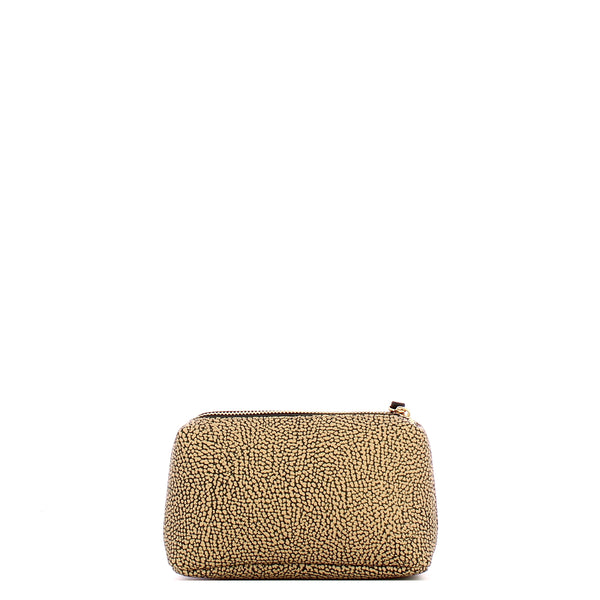 Borbonese - Bustina Small OP Naturale Nero - 220056C03 - OP/NATURALE/NERO