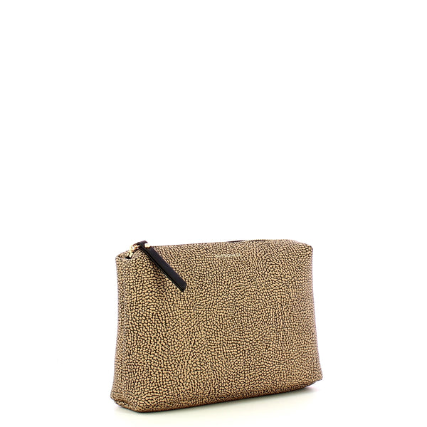 Borbonese - Bustina Medium OP Naturale Nero - 220057C03 - OP/NATURALE/NERO