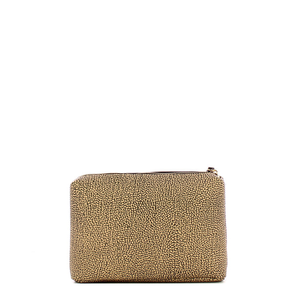 Borbonese - Bustina Medium OP Naturale Nero - 220057C03 - OP/NATURALE/NERO