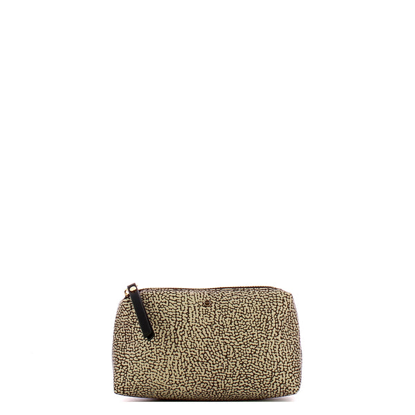 Borbonese - Busta Small OP Naturale Nero - 220064J47 - OP/NATURALE/NERO