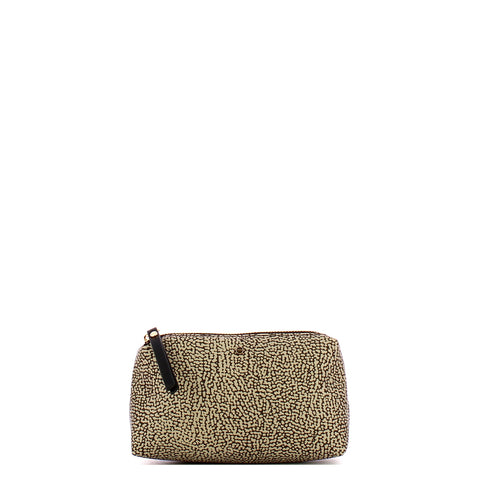 Borbonese - Busta Small OP Naturale Nero - 220064J47 - OP/NATURALE/NERO