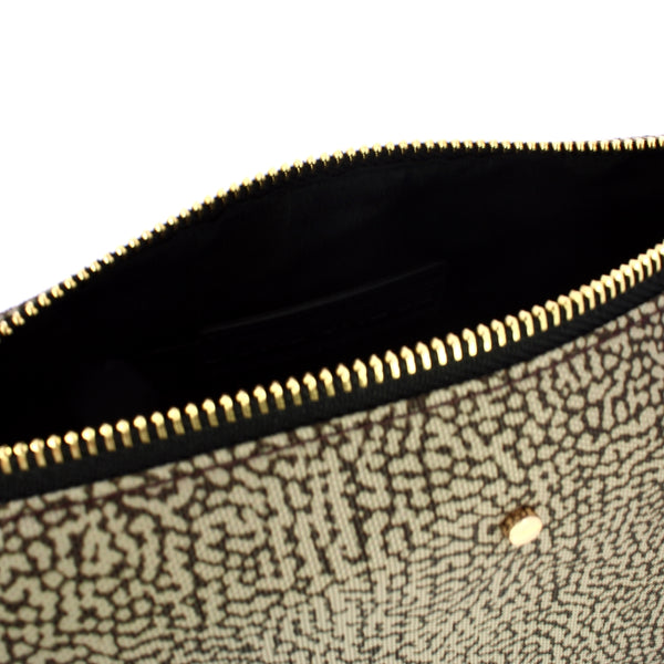 Borbonese - Bustina Medium OP Naturale Nero - 220065J47 - OP/NATURALE/NERO