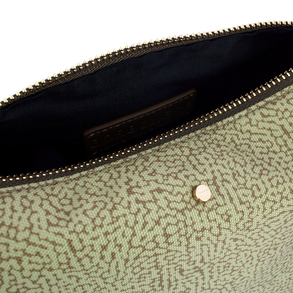 Borbonese - Bustina Medium Verde Olio - 220065J47 - VERDE/OLIO