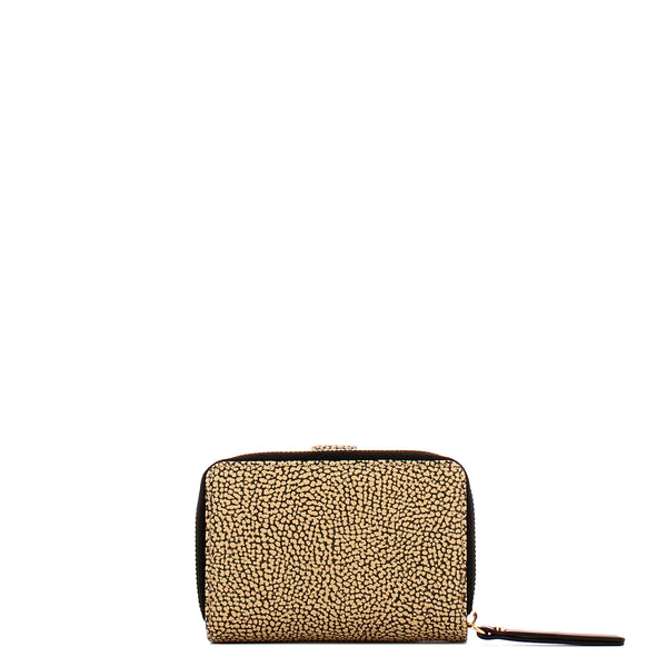 Borbonese - Portafoglio Medium OP Naturale Nero - 2200790170 - OP/NATURALE/NERO