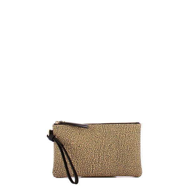 Borbonese - Busta Porta Documenti OP Naturale Nero - 2200900170 - OP/NATURALE/NERO