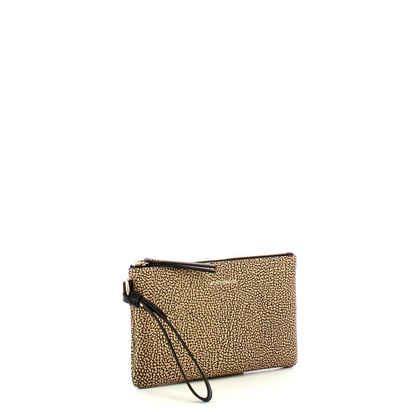 Borbonese - Busta Porta Documenti OP Naturale Nero - 2200900170 - OP/NATURALE/NERO