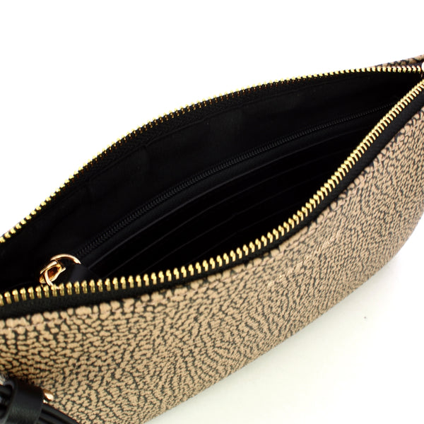 Borbonese - Busta Porta Documenti OP Naturale Nero - 2200900170 - OP/NATURALE/NERO