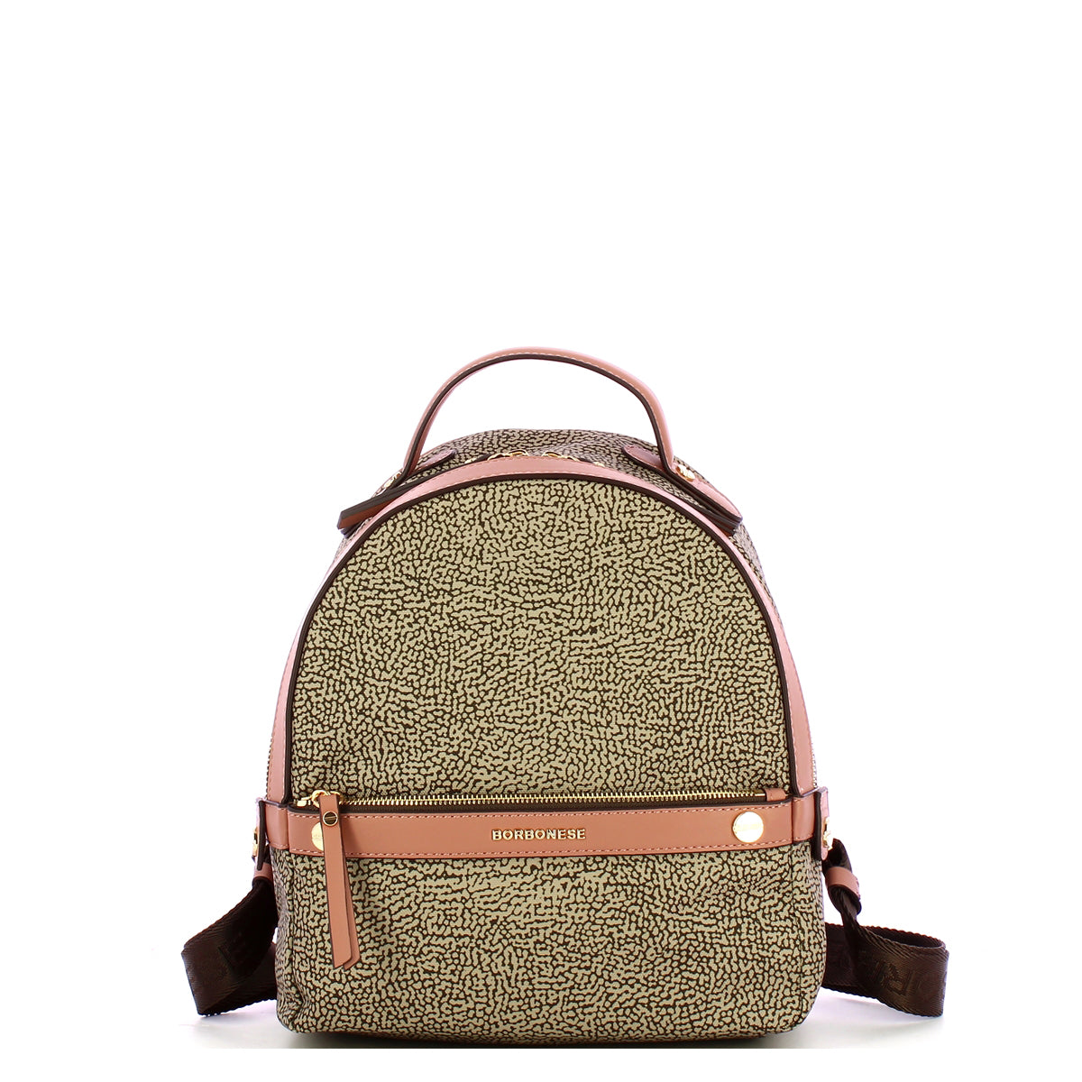 Borbonese - Zainetto Small OP Naturale Cipria - 223031J47 - OP/NATURALE/CIPRIA