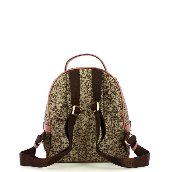 Borbonese - Zainetto Small OP Naturale Cipria - 223031J47 - OP/NATURALE/CIPRIA