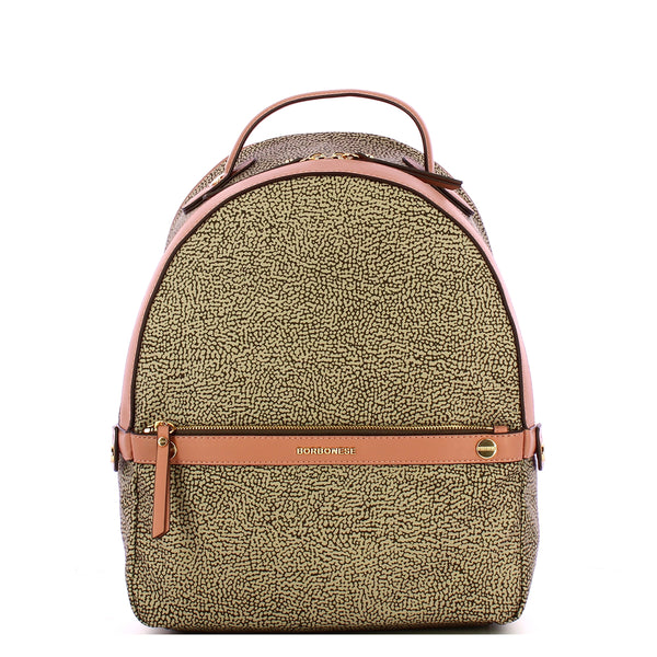 Borbonese - Zaino Medium OP Naturale Cipria - 223032J47 - OP/NATURALE/CIPRIA